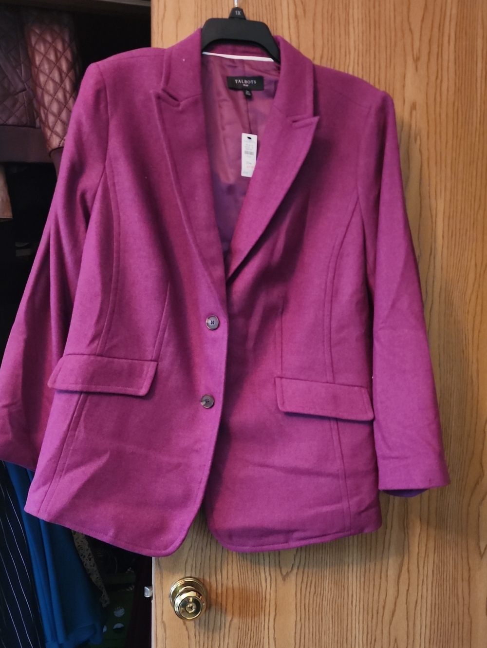 Talbots Magenta Tailored Blazer Jacket